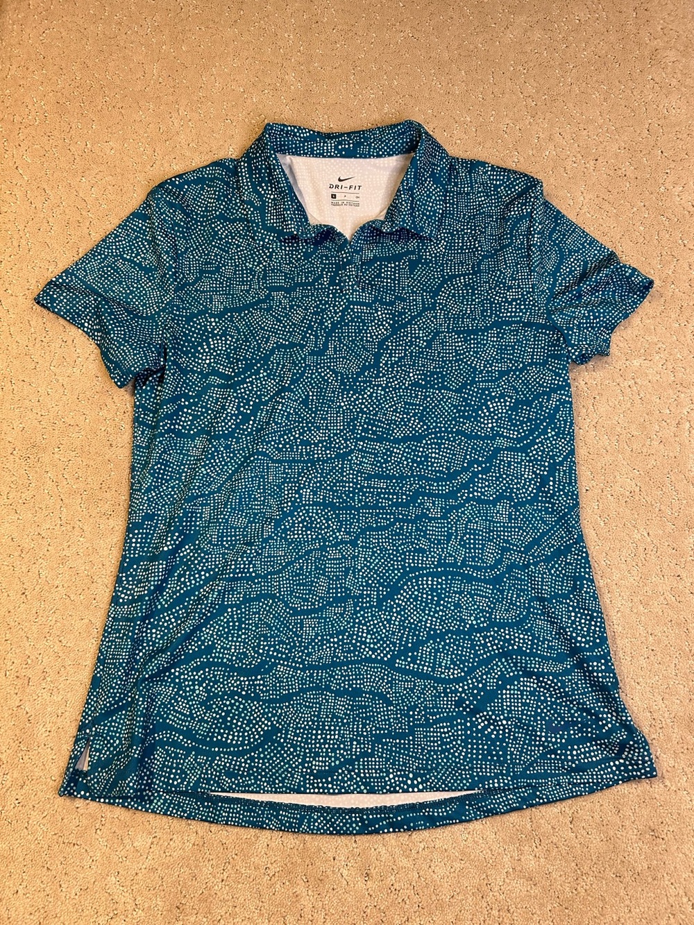 Nike Women's Blue Collared Dry UV Golf Polo Size Small